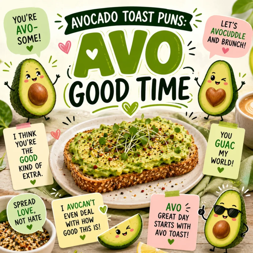 Avocado Toast Puns Avo Good Time