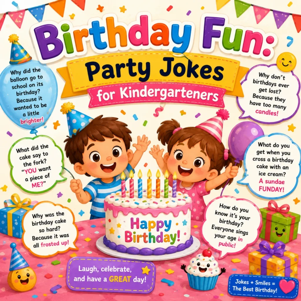 Birthday Fun Party Jokes for Kindergarteners