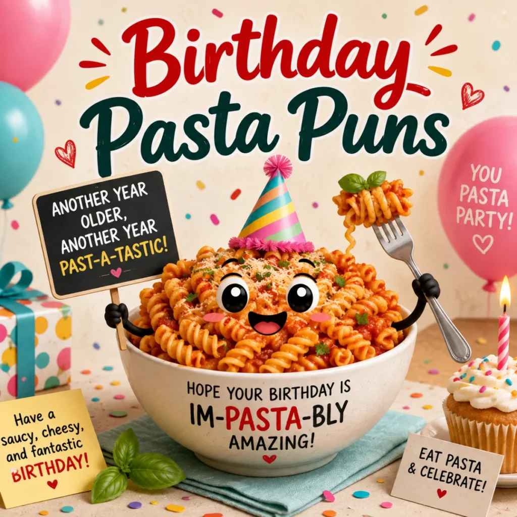 Birthday Pasta Puns