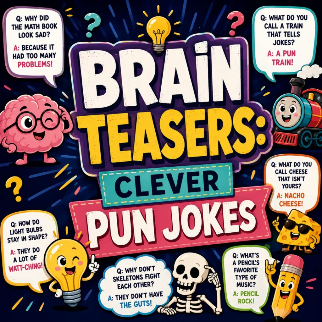 Brain Teasers Clever Pun Jokes