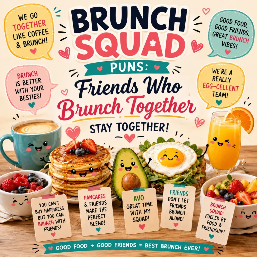 Brunch Squad Puns Friends Who Brunch Together