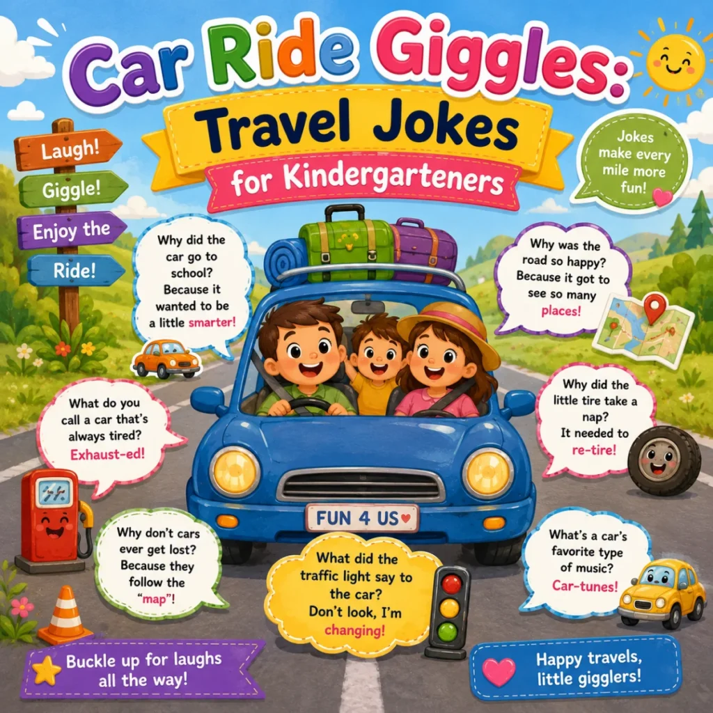 Car Ride Giggles Travel Jokes for Kindergarteners