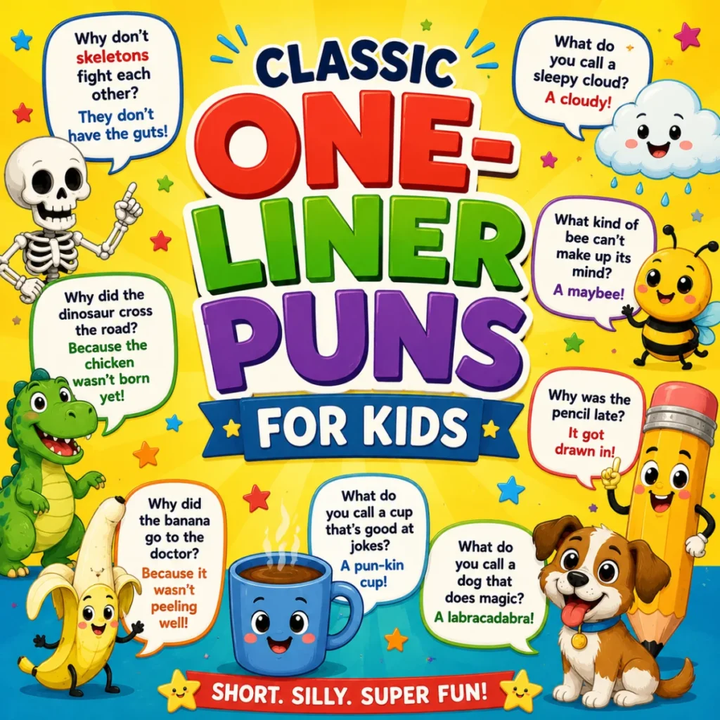 Classic One-Liner Puns for Kids