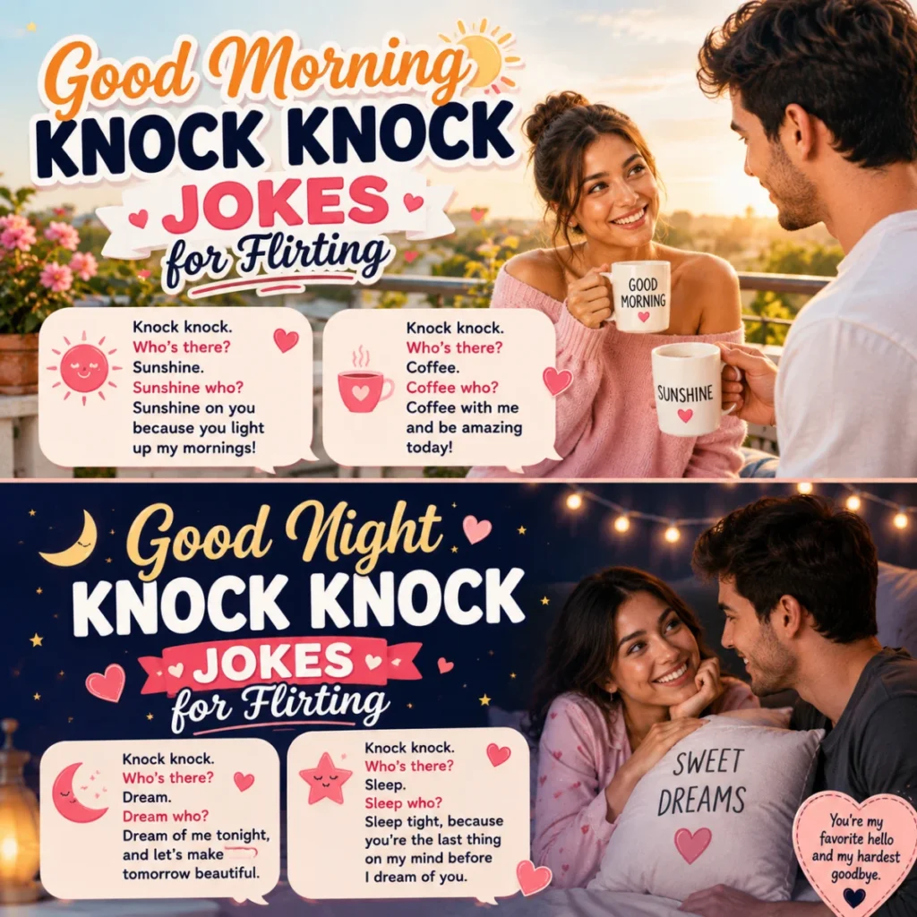 Good Morning & Good Night Knock Knock Jokes for Flirting