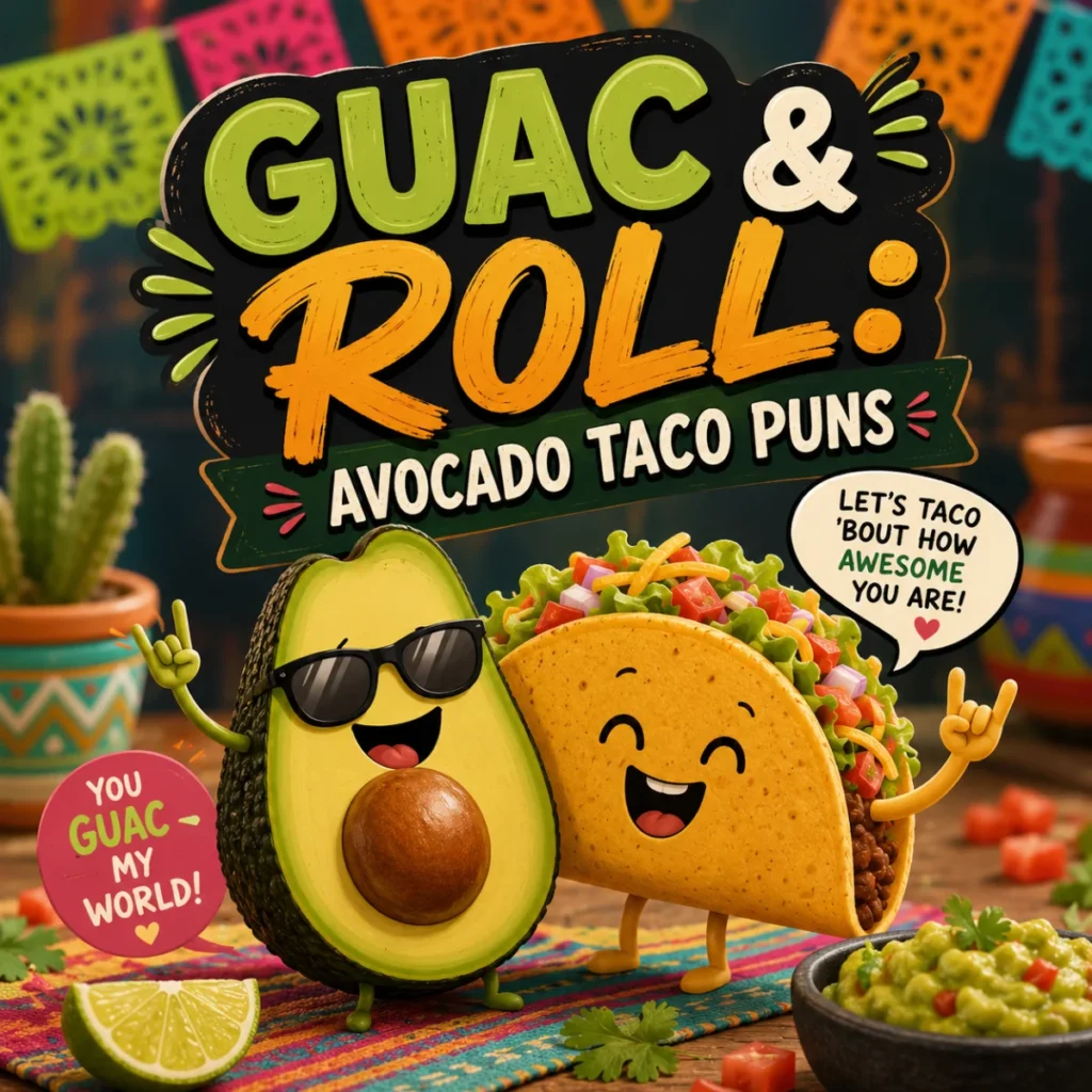 Guac & Roll Avocado Taco Puns