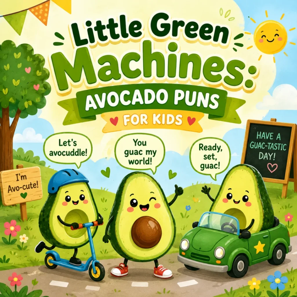 Little Green Machines Avocado Puns for Kids
