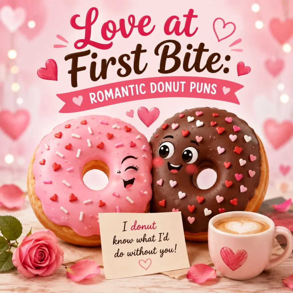 Love at First Bite Romantic Donut Puns