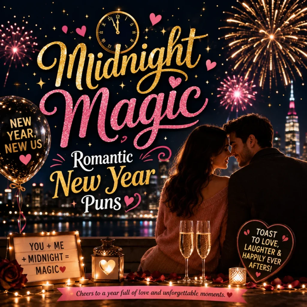 Midnight Magic Romantic New Year Puns