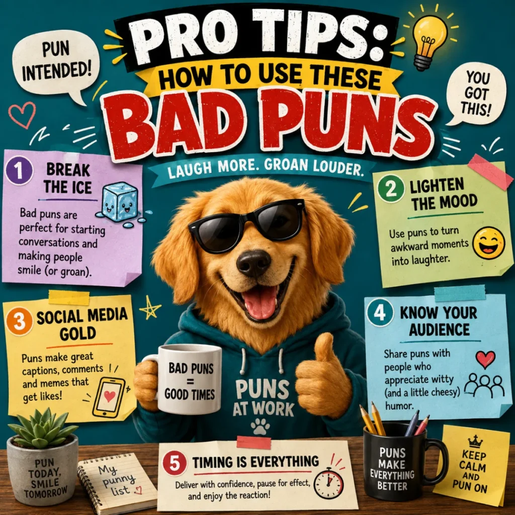 Pro Tips How to Use These Bad Puns