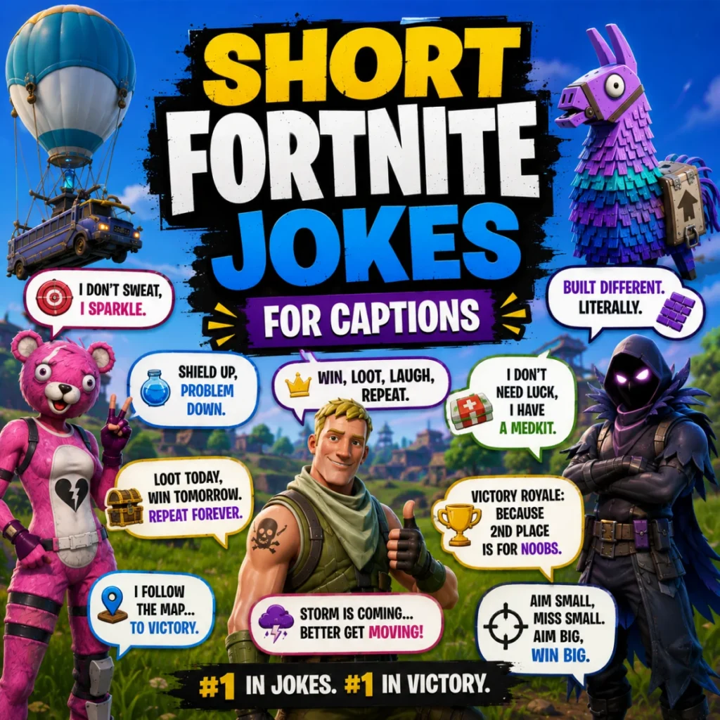 Short Fortnite Jokes for Captions