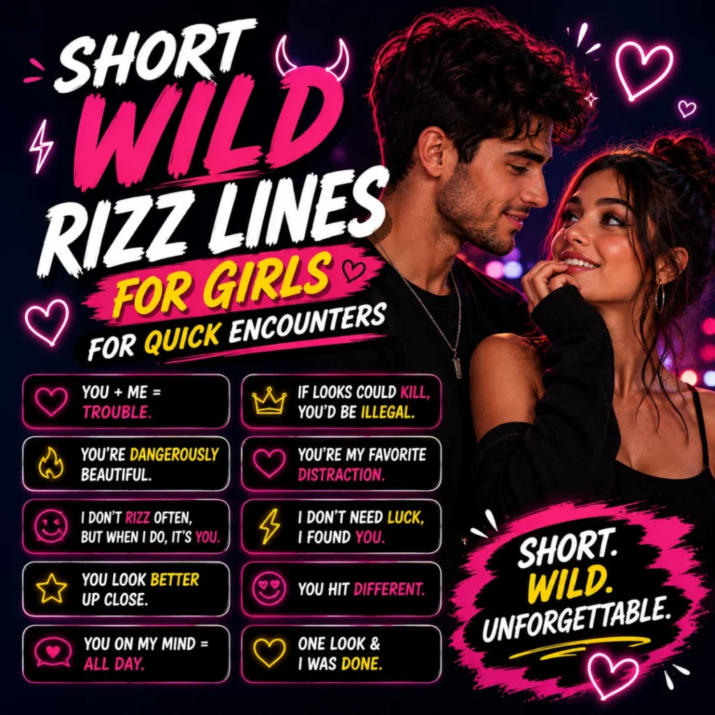 Short Wild Rizz Lines For Girls For Quick Encounters