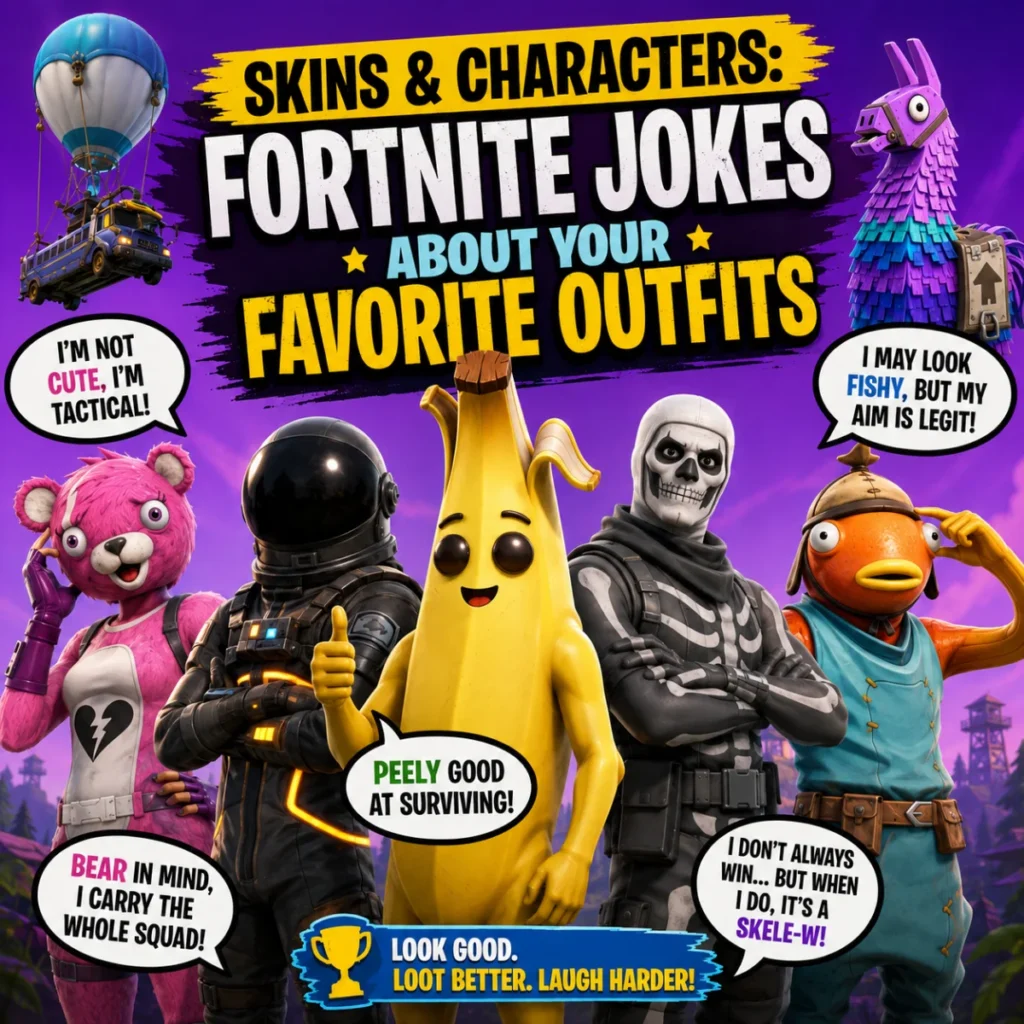 Skins & Characters Fortnite Jokes About Your Favorite Outfits