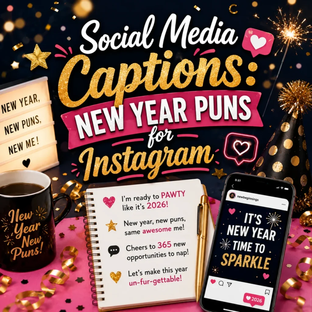 Social Media Captions New Year Puns for Instagram