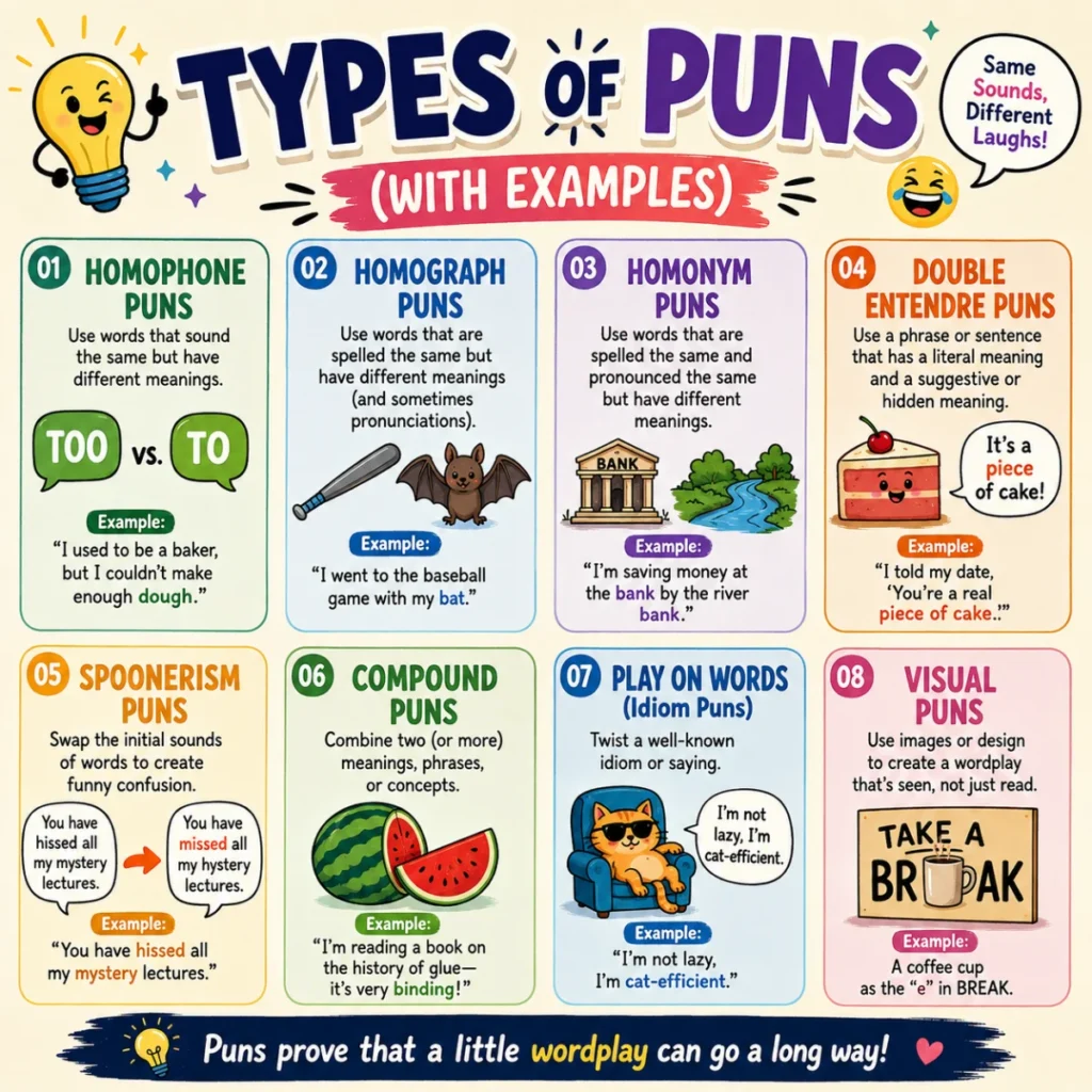 Types of Puns (With Examples)