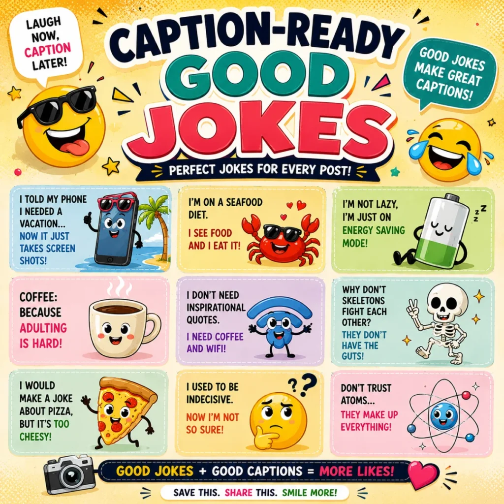 Caption-Ready Good Jokes