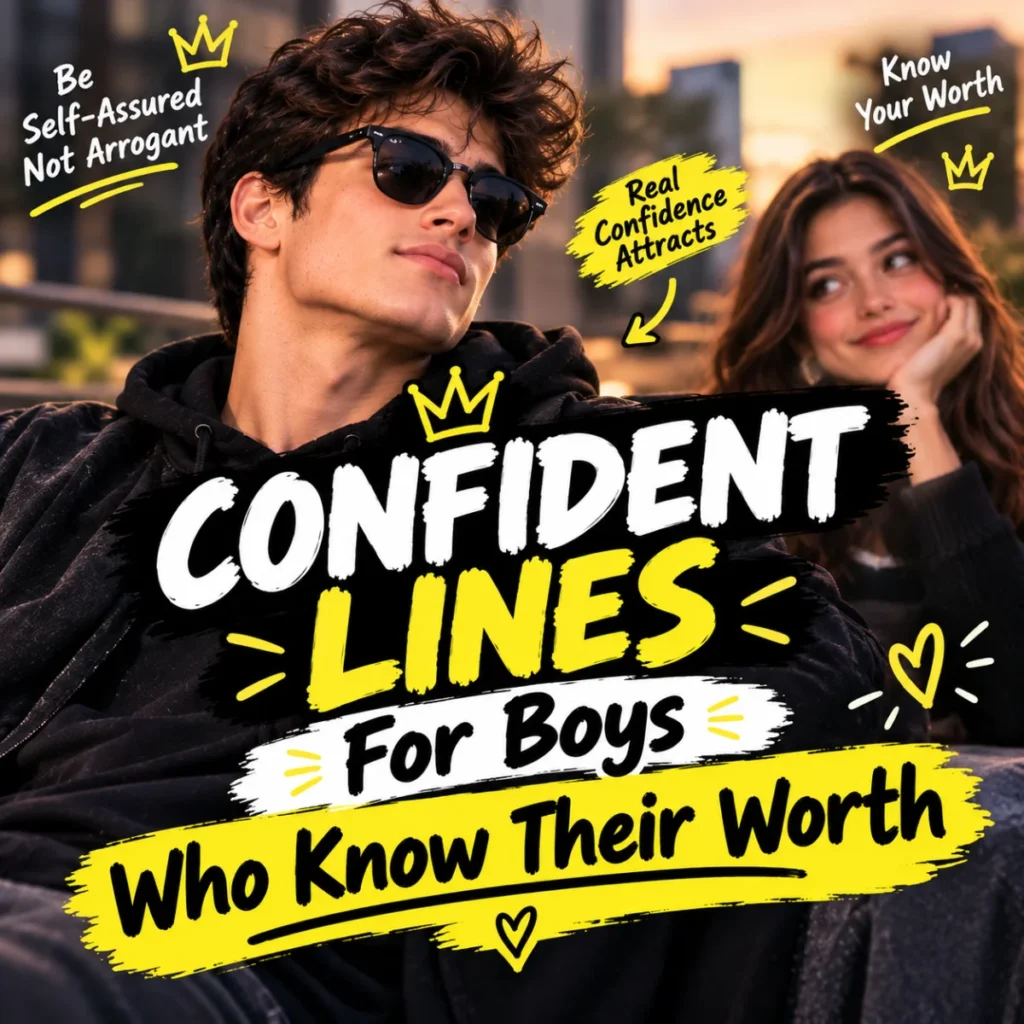Confident Lines For Boys Who Know Their Worth