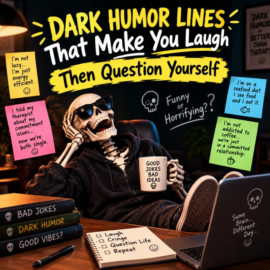 Dark Humor Lines That Make You Laugh Then Question Yourself