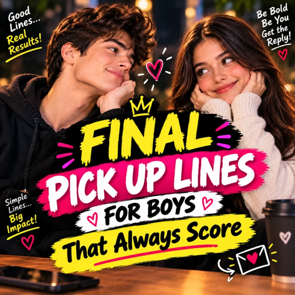 Final Pick Up Lines For Boys That Always Score