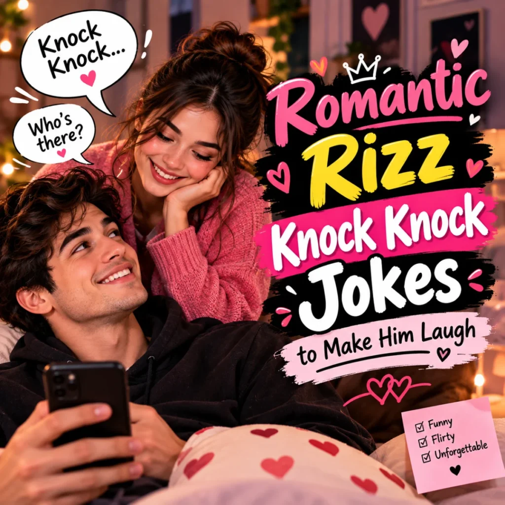 Romantic Rizz Knock Knock Jokes to Make Him Laugh