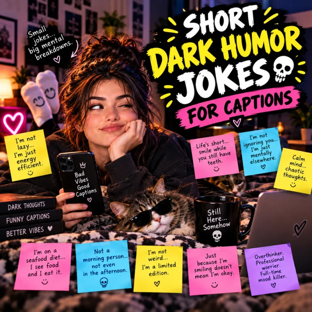 Short Dark Humor Jokes for Captions