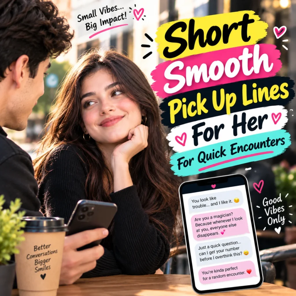 Short Smooth Pick Up Lines For Her For Quick Encounters