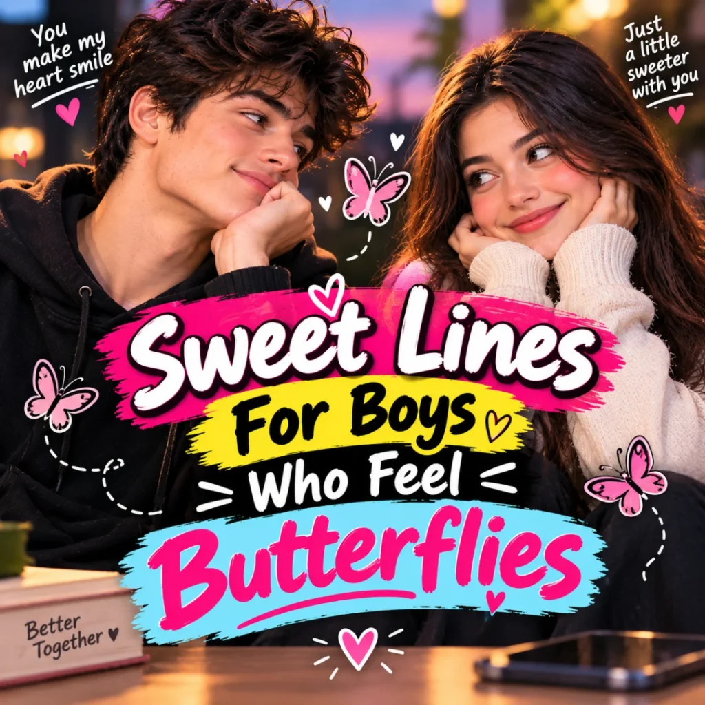 Sweet Lines For Boys Who Feel Butterflies