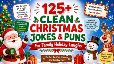 125+ Clean Christmas Jokes & Puns for Family Holiday Laughs