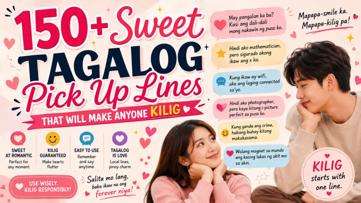 150+ Sweet Tagalog Pick Up Lines That Will Make Anyone Kilig