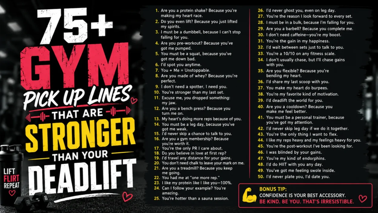 75+ Gym Pick Up Lines That Are Stronger Than Your Deadlift