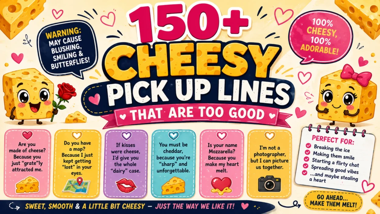 150+ Cheesy Pick Up Lines That Are Too Good