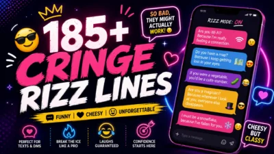 185+ Cringe Rizz Lines