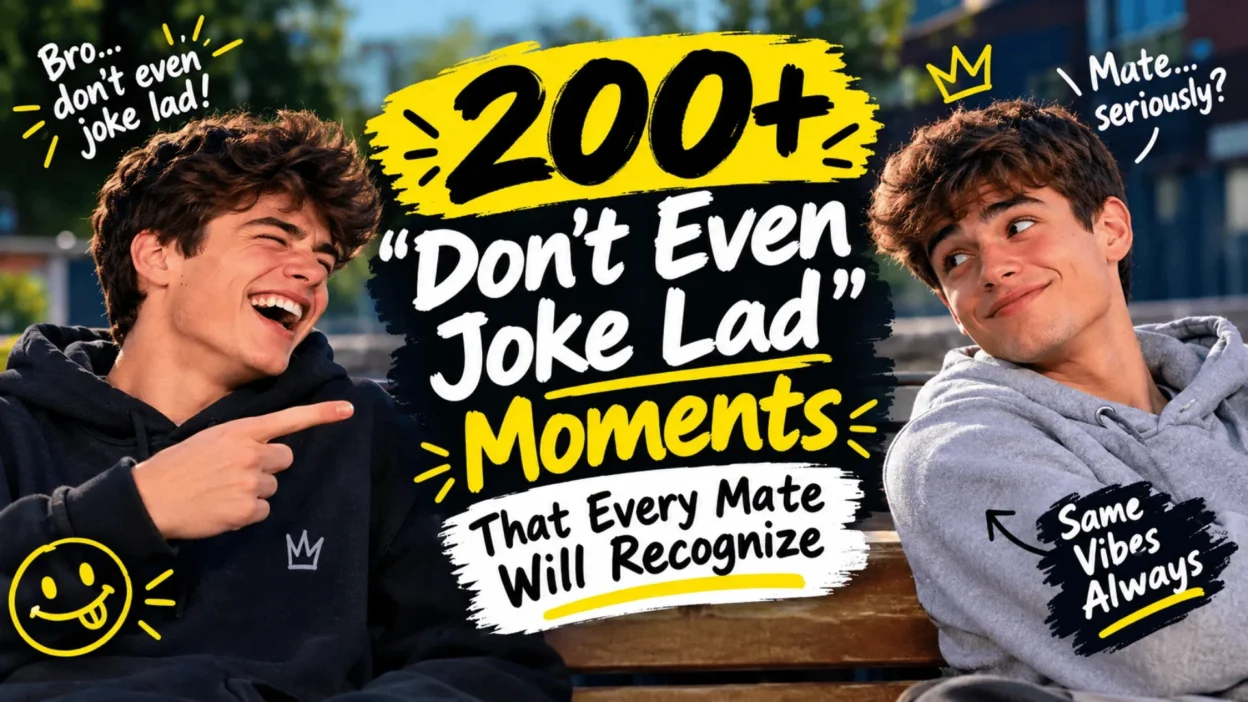 200 Dont Even Joke Lad Moments That Every Mate Will Recognize