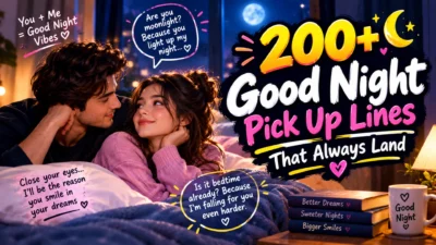 200+ Good Night Pick Up Lines That Always Land